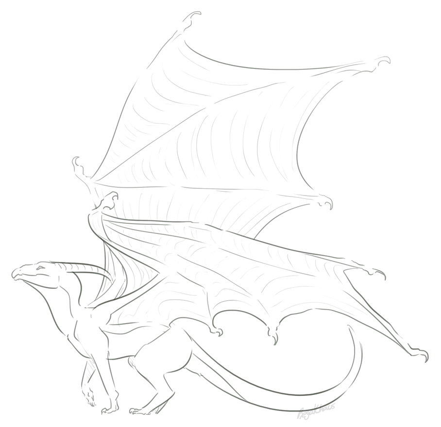 Dragon Lineart by RegalChaos on DeviantArt