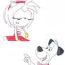 Amy Rose and Huckleberry Hound