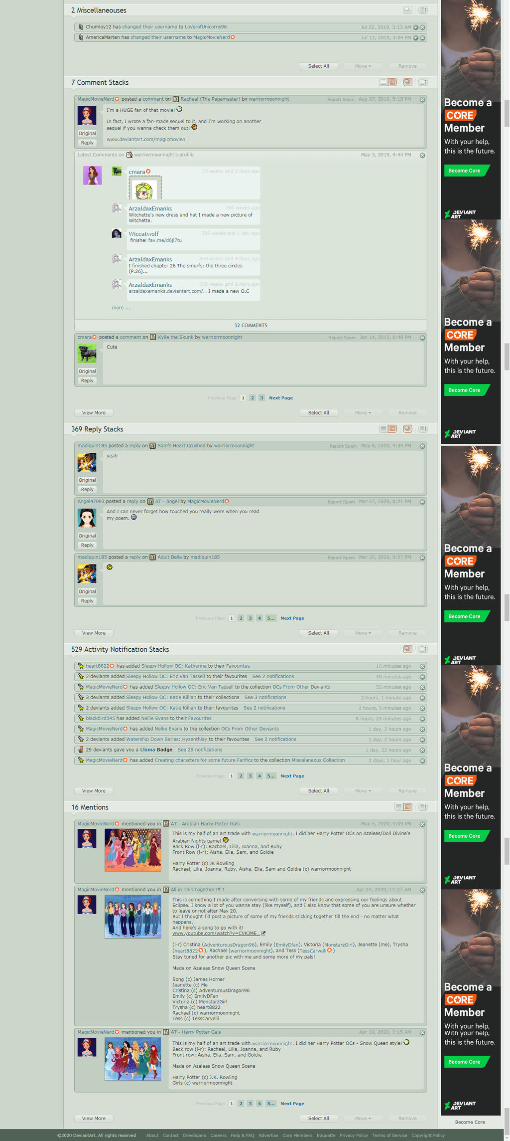 DeviantArt Classic Notifications 2 by warriormoonnight on DeviantArt