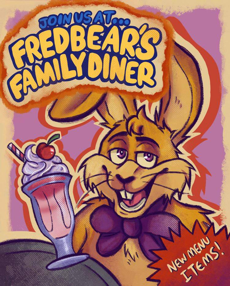 Fredbears Family Diner 1975 - Fredbear Poster by Bugmaser on DeviantArt