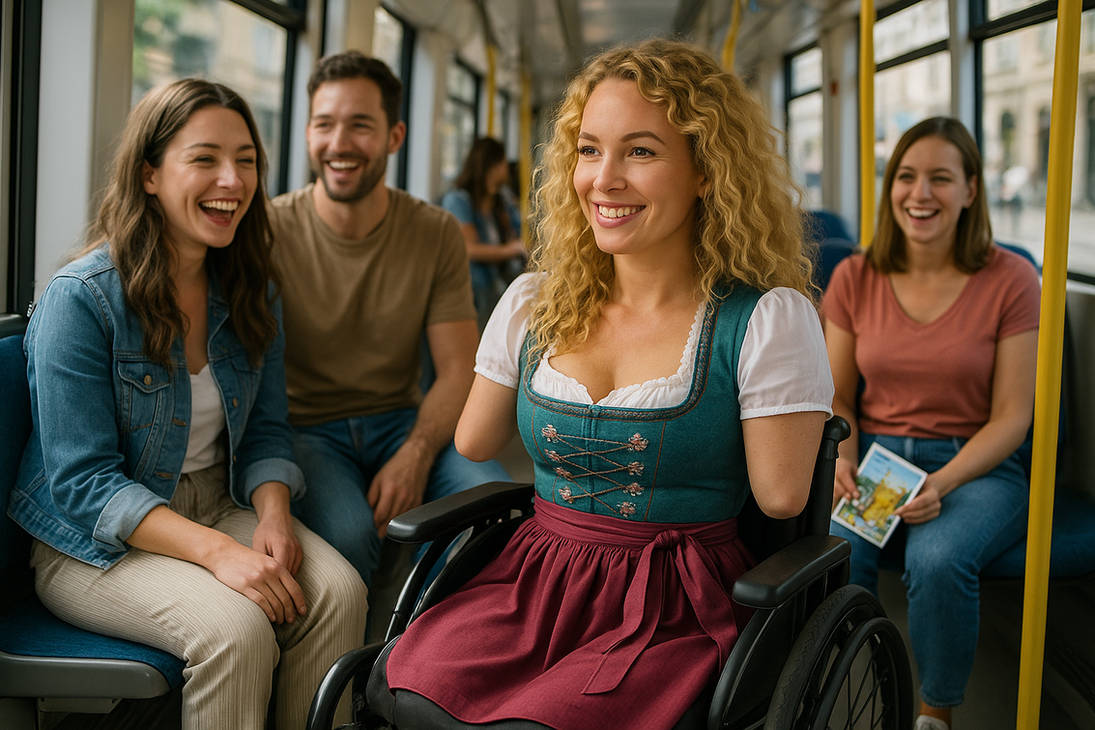 Limbless in public transport? No problem for her! by jeanadapt on ...