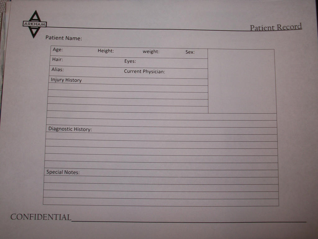 Arkham Asylum Patient File.pdf Arkham Patient record sheet by AskHelenaWayne on DeviantArt