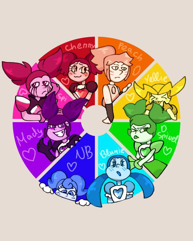 Spinel Rianbow Deviantart Spinel's gang 2 colour wheel by Mariii155 on DeviantArt