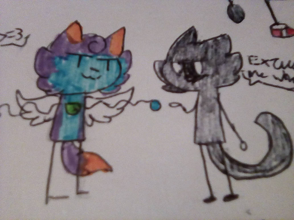 Sarah and cartoon cat by Darceyfoxi on DeviantArt