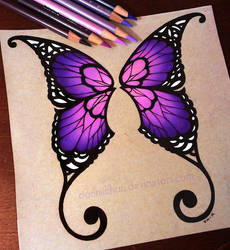 Purple Butterfly Wings - Commission