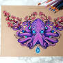 Octopus and Cherry Blossoms - Commission