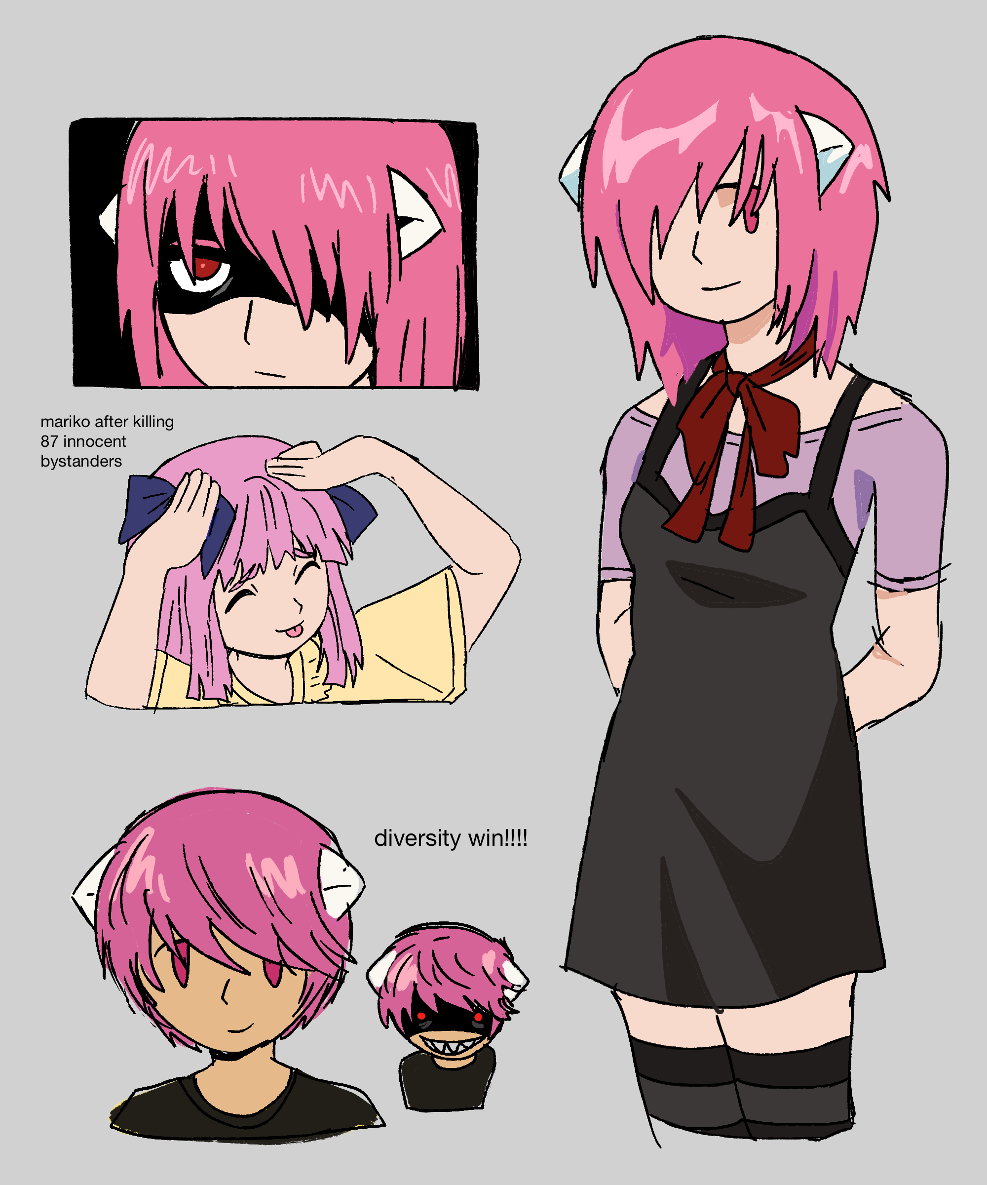 Elfen Lied: Lucy of Akatsuki / Lucy of illustrations [pixiv