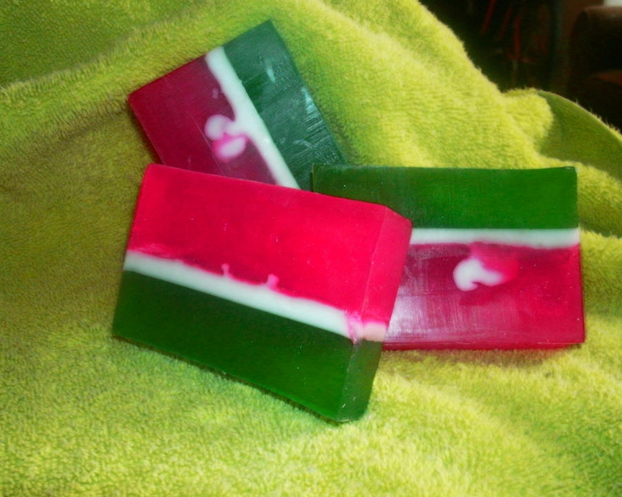 Watermelon soap slices