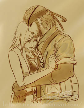 Sketch - EVA and Naked Snake