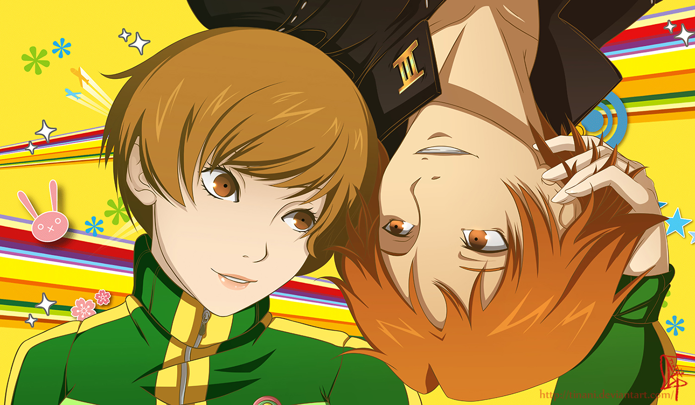 Persona 4 Chie and Yosuke by Tinani on DeviantArt