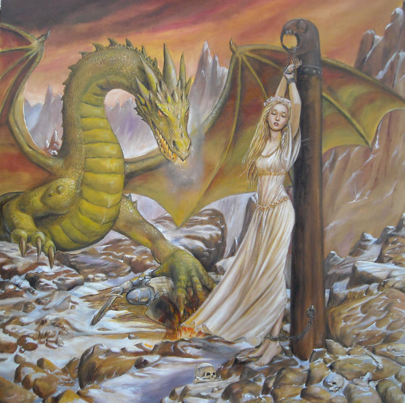 Dragon and Captive painting