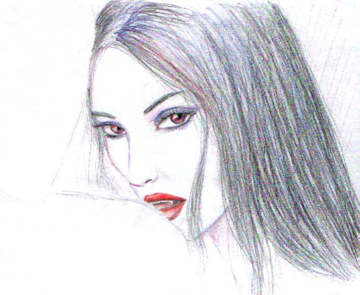 Female Vampire Face Drawings.