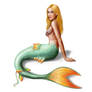 Mermaid with orange fins