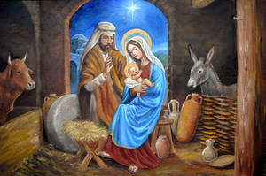nativity with manger