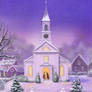 American Church Christmas Scene