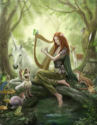 Lynn d'Vadalis in the fairy wood. by dashinvaine