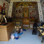 Egyptian tomb model with contents