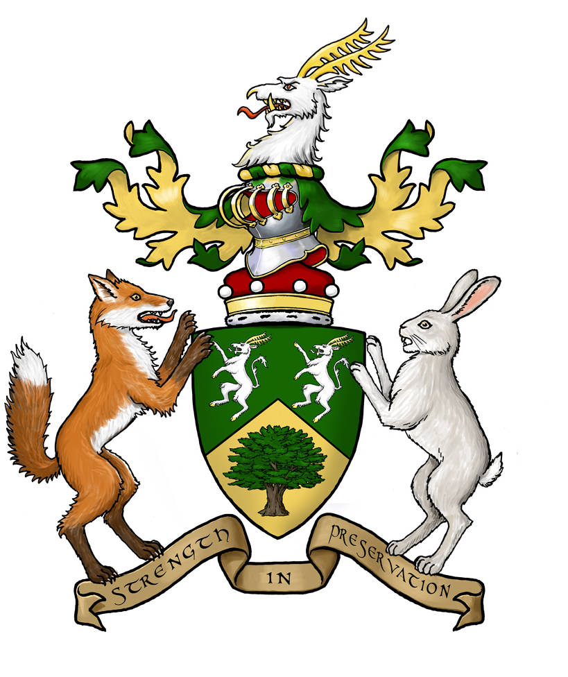 Heraldry with fox and rabbit by dashinvaine on DeviantArt