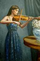 Violinist Painting