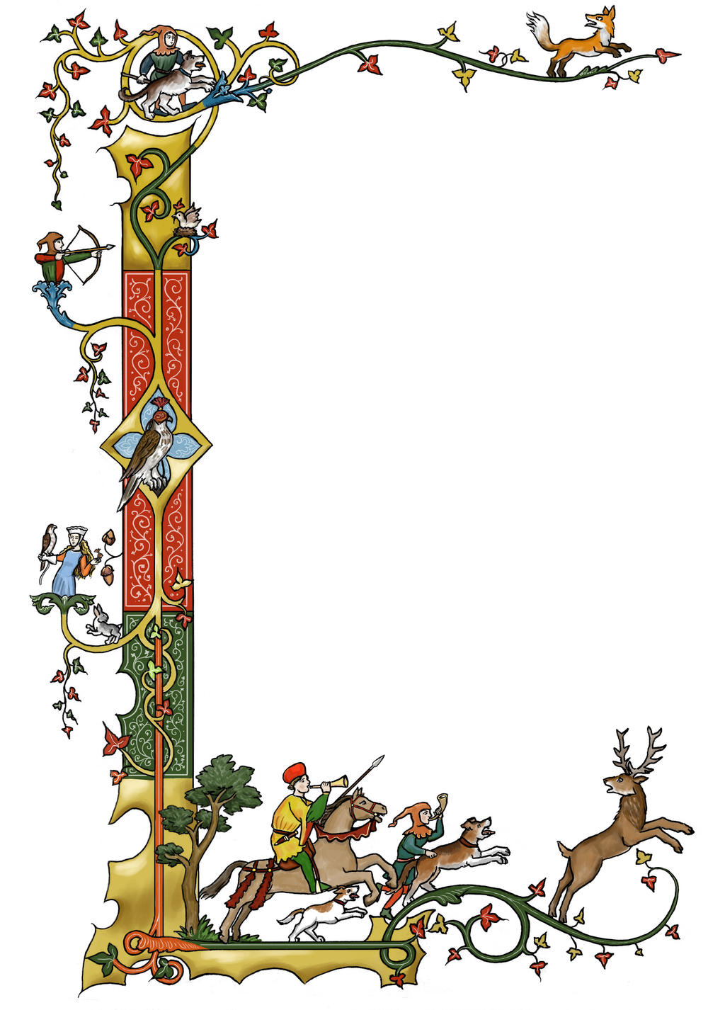 Rustic Huntingborder Medieval Hunting Border by dashinvaine on DeviantArt