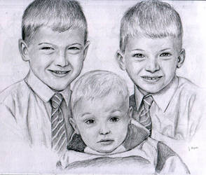 Portrait commission three boys