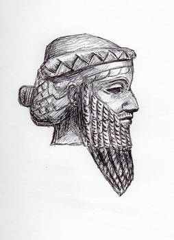 Mask Of Sargon Sketch