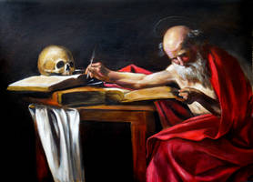 St Jerome Writing after Caravaggio
