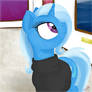 Trixie in art gallery and stuff