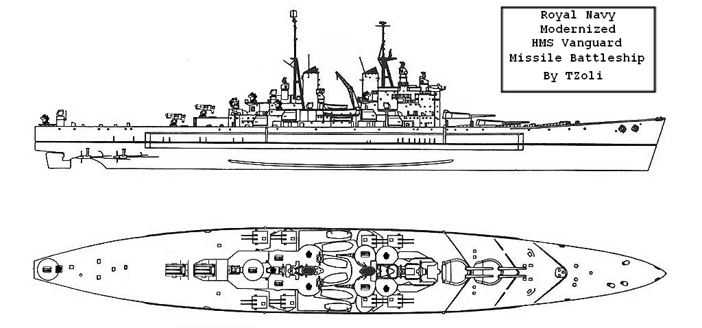 Guided Missile Battleship HMS Vanguard