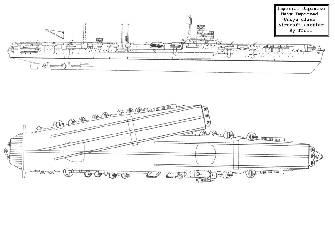 Unryu Class Improved Unryu Class Aircaft Carrier by Tzoli on DeviantArt