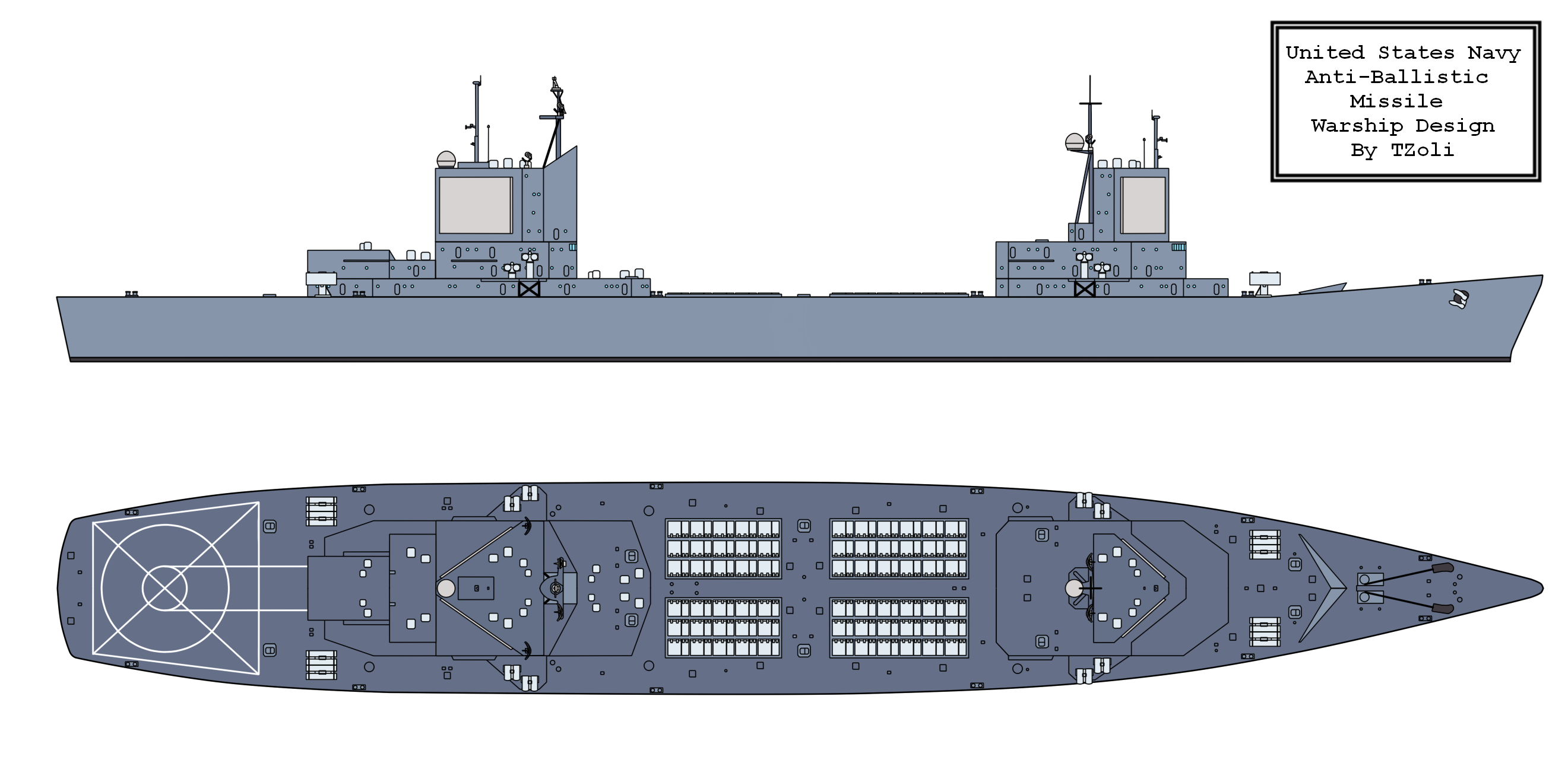 Anti Ballistic Missile Ship in Colours