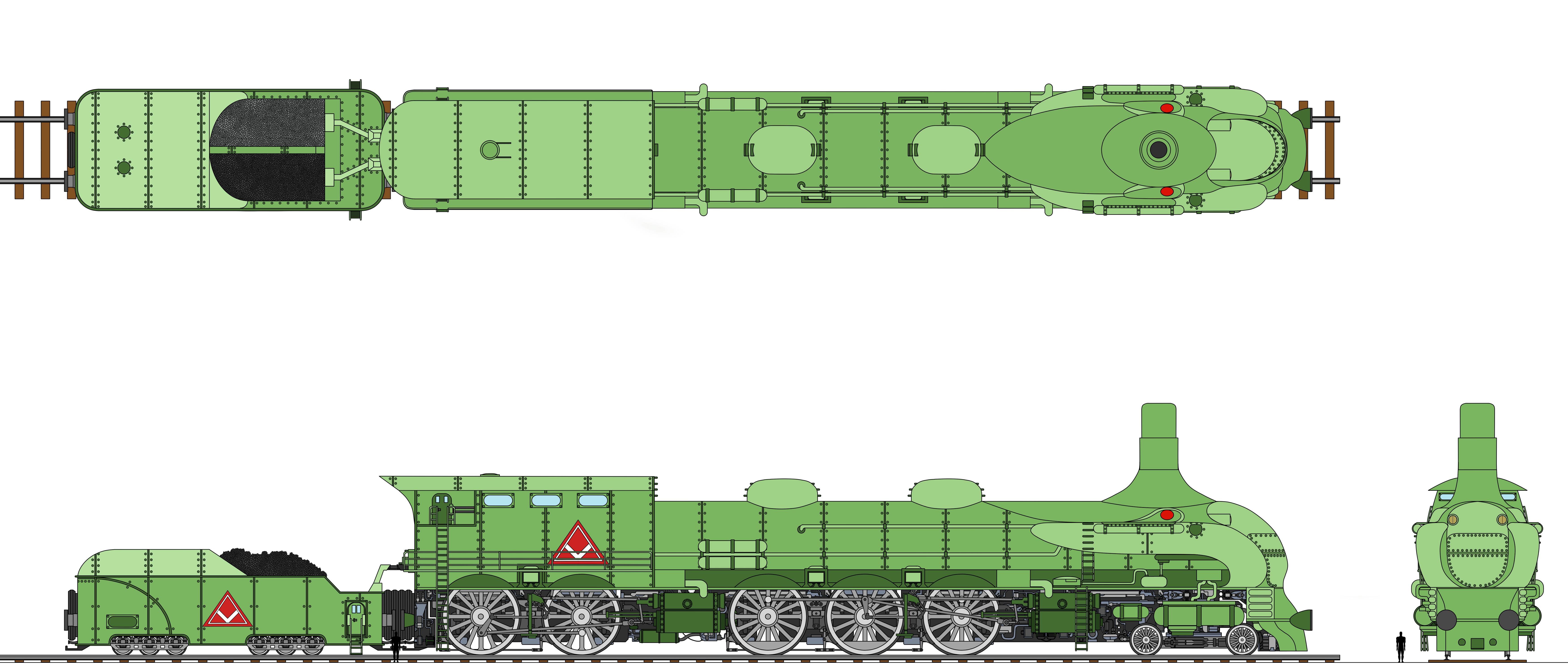 Viking Union Freight Locomotive Coloured