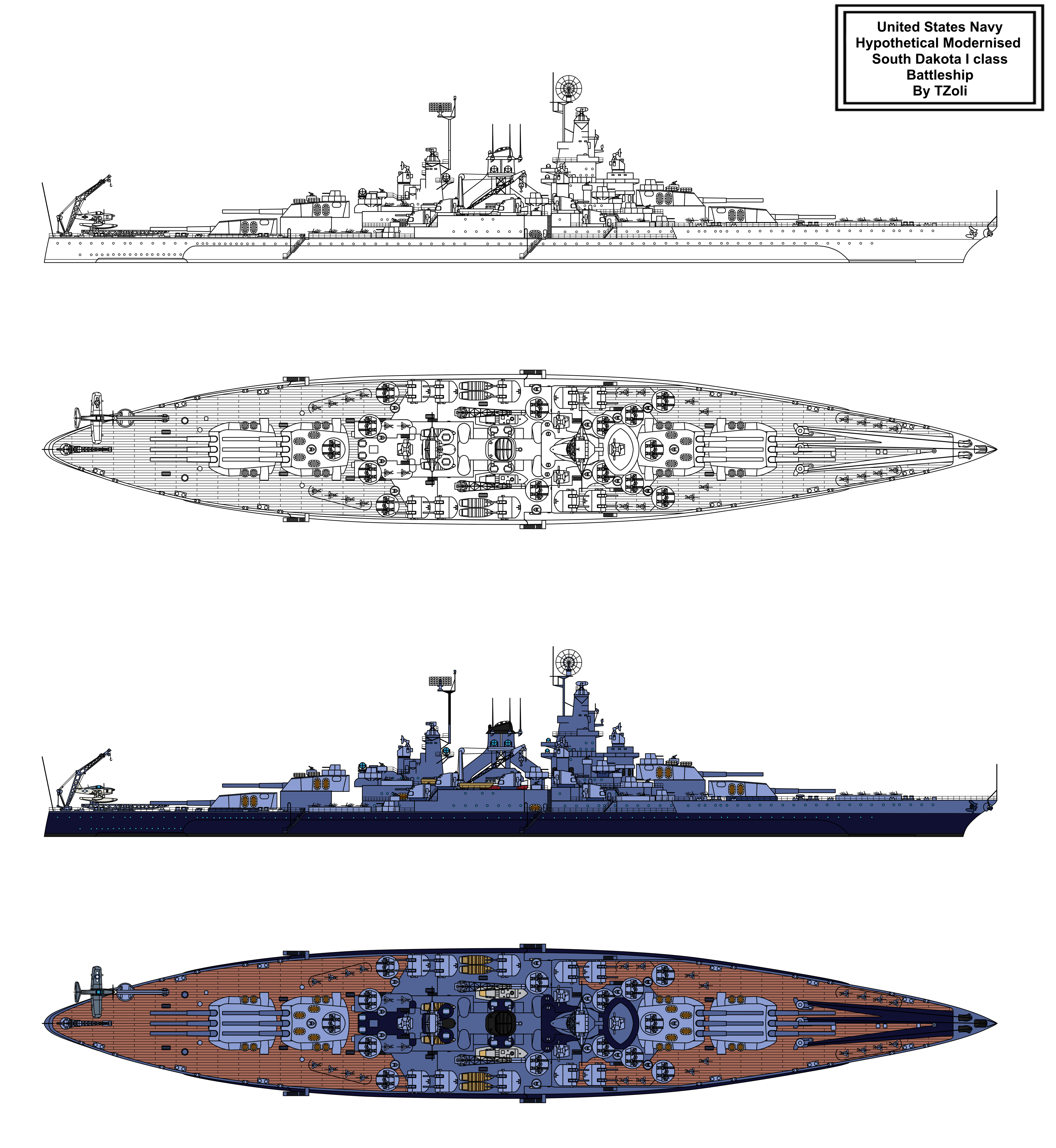 Modernised South Dakota class Battleship