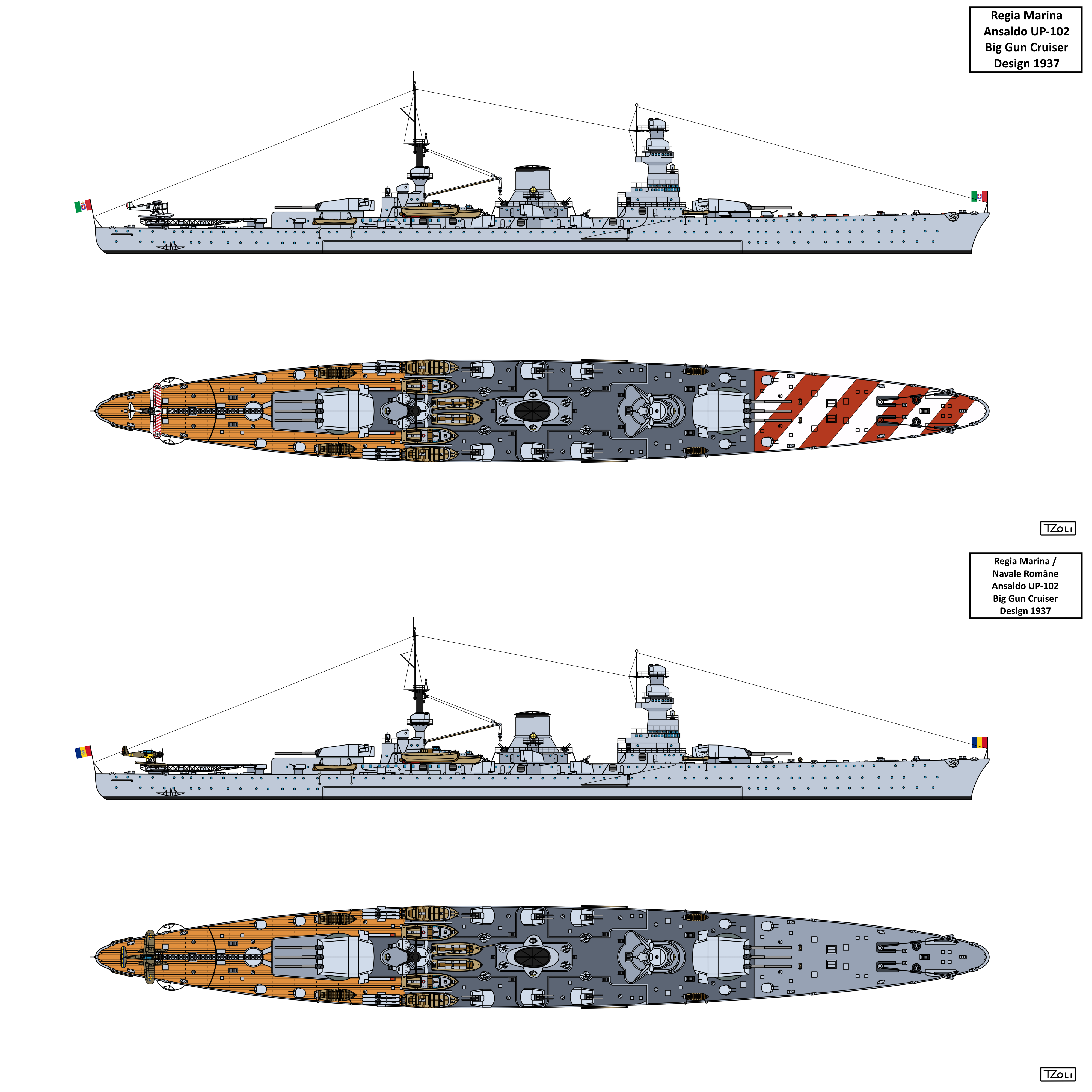 Design UP 102 Big Gun Cruiser