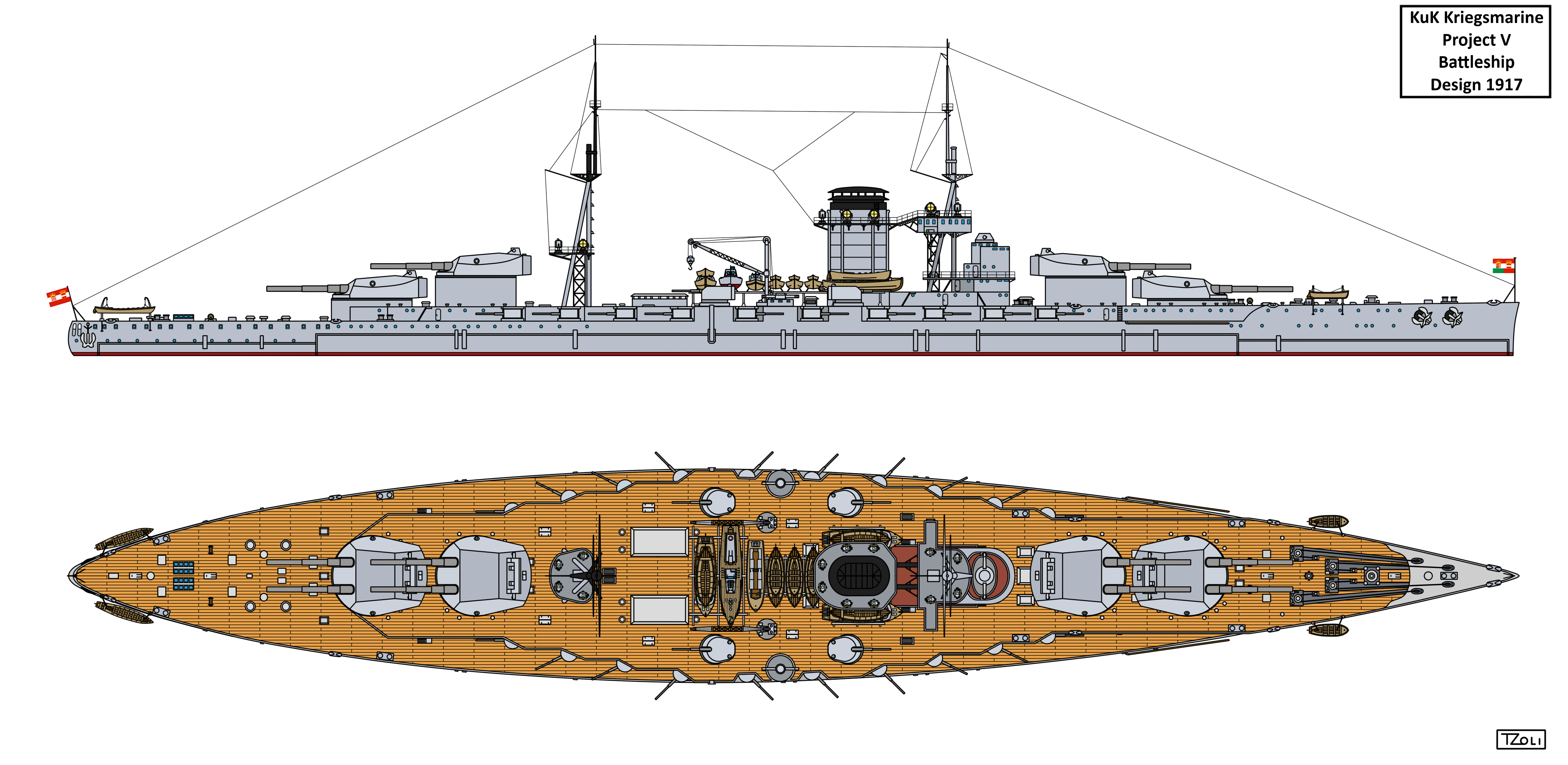 Austro-Hungarian Project V Battleship Design