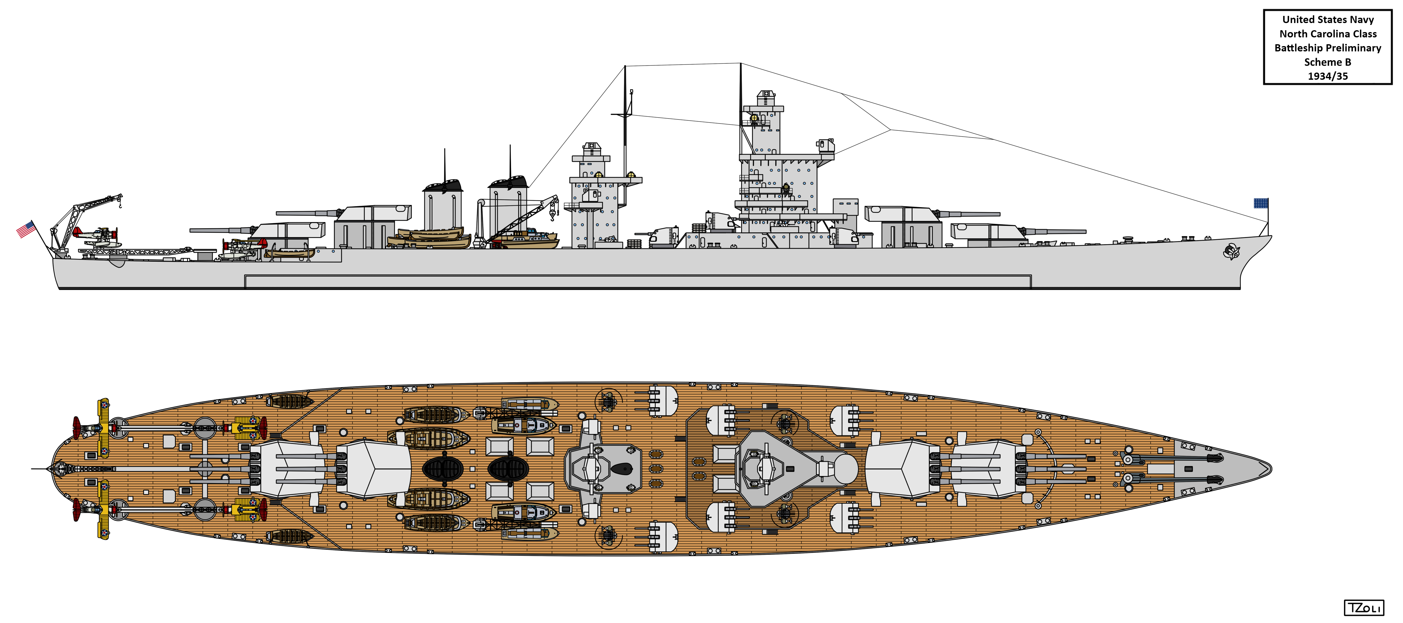 North Carolina Preliminary Scheme B 1934-35