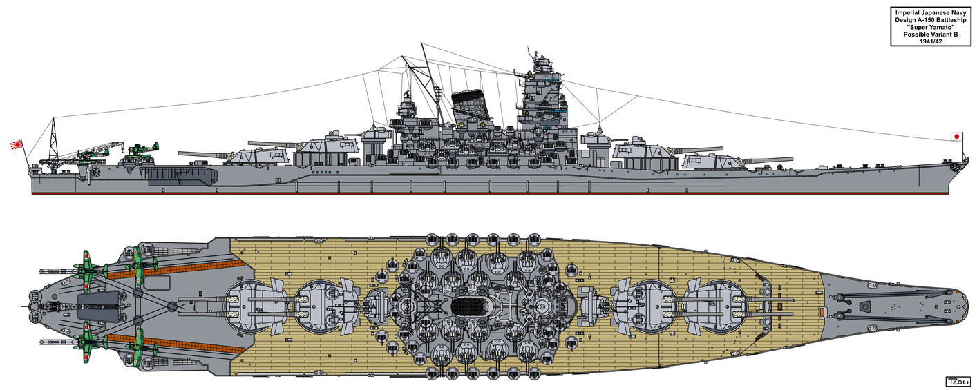 A-150 Super Yamato class possible variant B by Tzoli