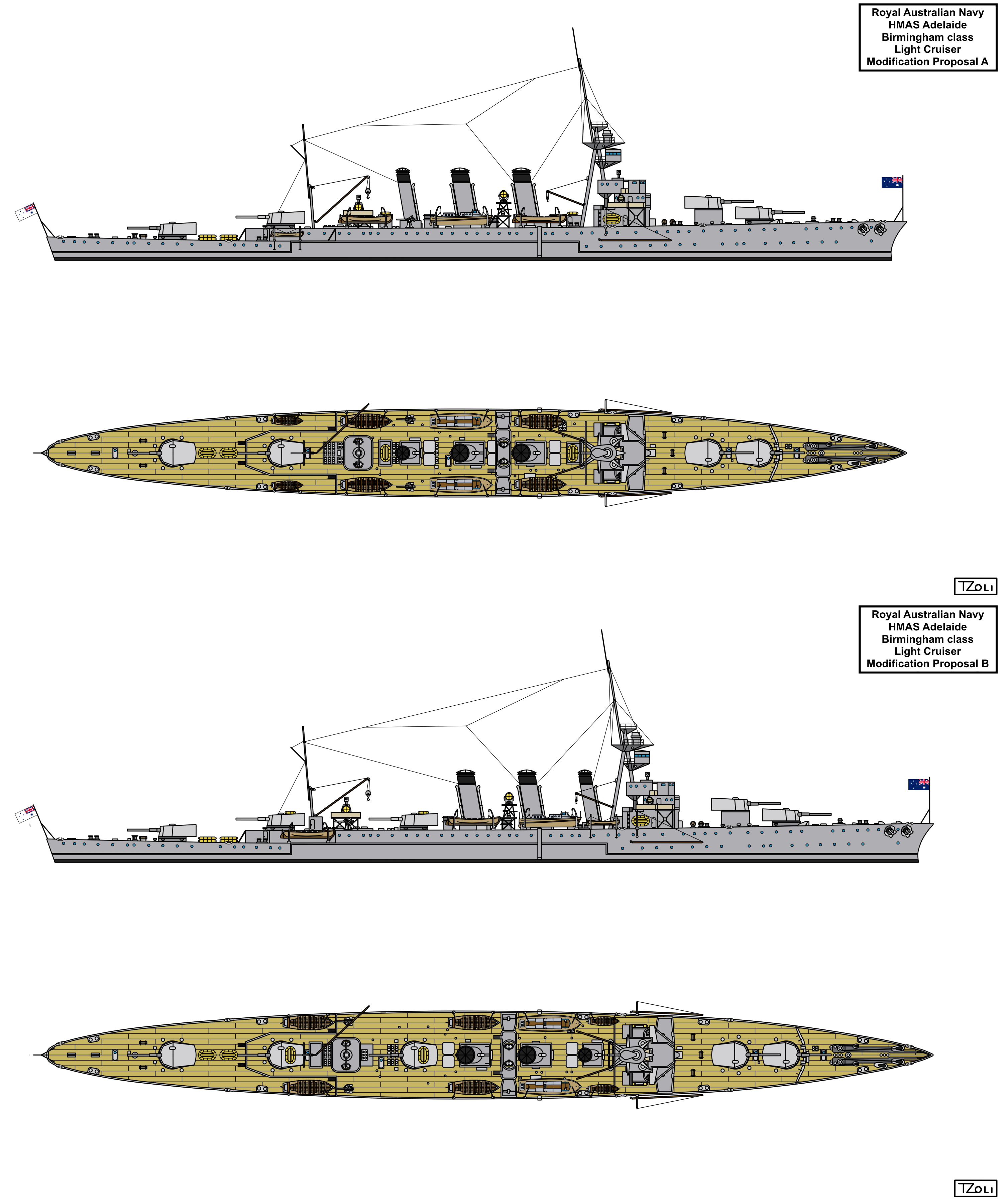 Modified HMAS Adelaide designs by Tzoli