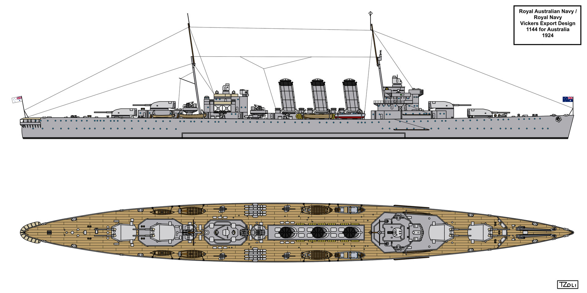 Vickers Export Design 1144 for Australia by Tzoli