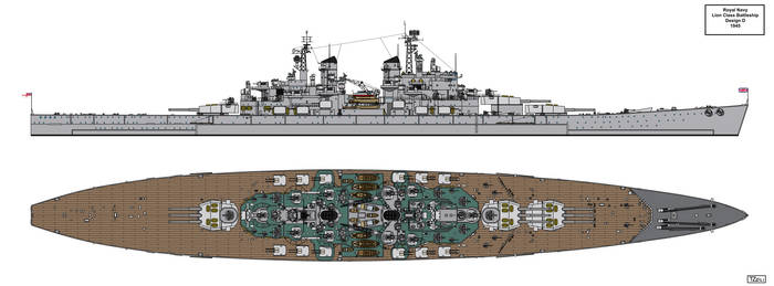 Lion Class Battleship Design 1945 D