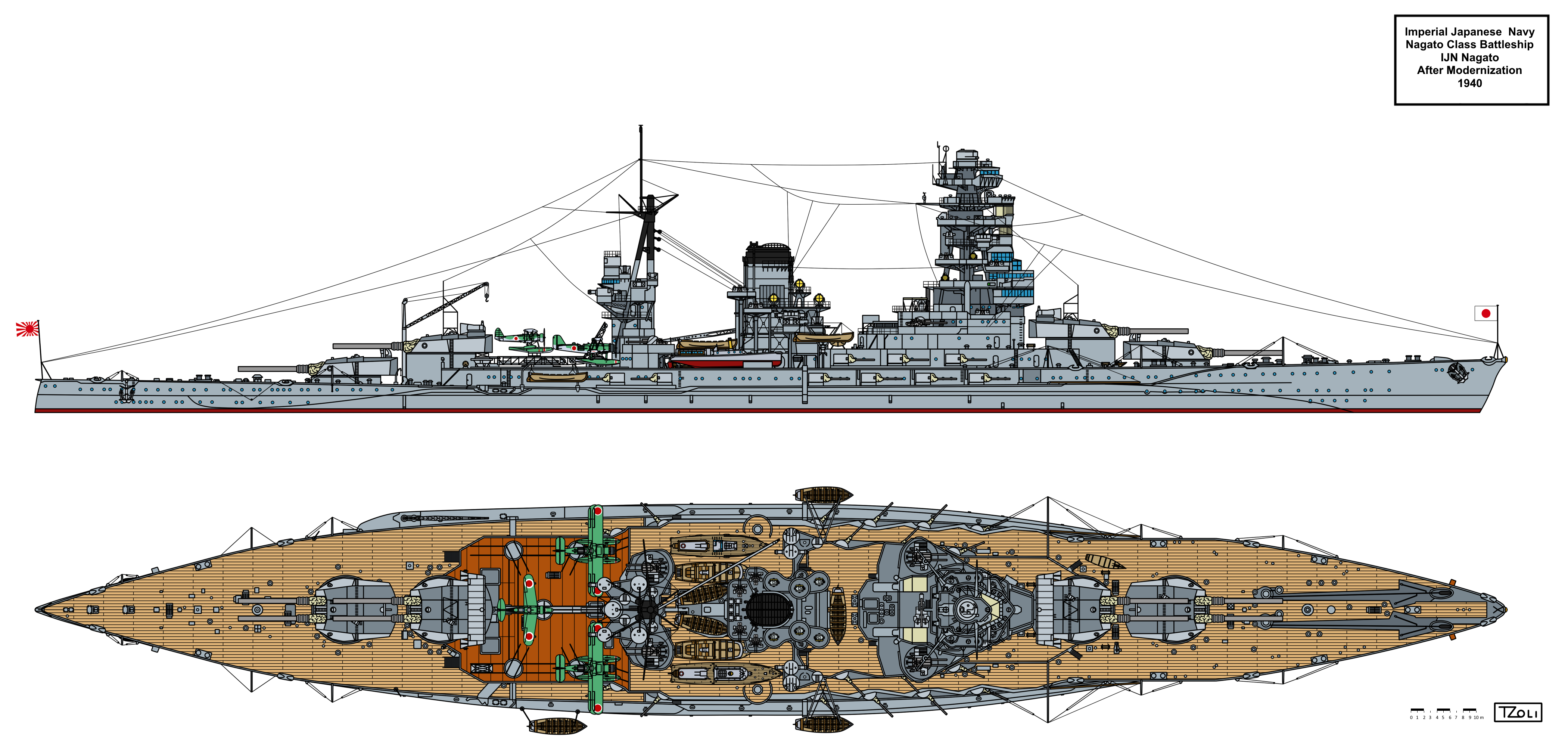 Ijn Deviantart IJN Nagato as Modernized by Tzoli on DeviantArt