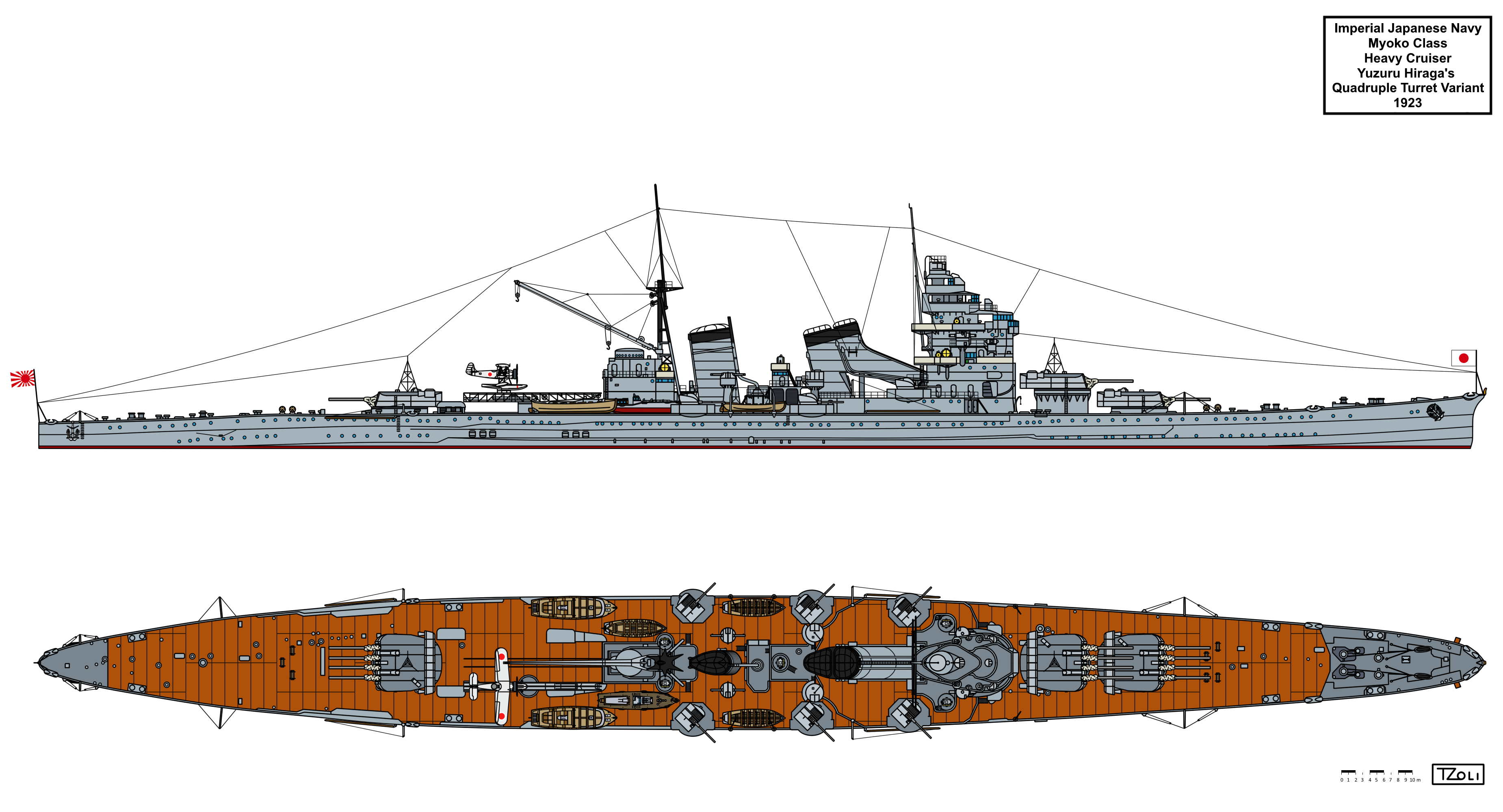 Myoko Class Quad Turret Variant 2