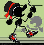 Mr Game and Watch wears a Top Hat and Air Jordans by Morning-Strawberry