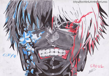 Tokyo Ghoul - Kaneki Ken - flowers and blood