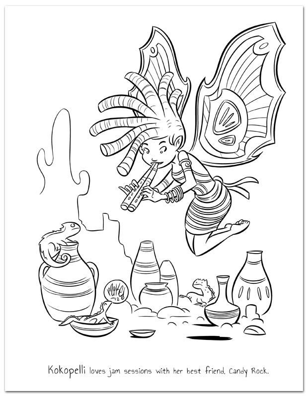 Goblins Drool Fairies Rule Coloring Book Page By Gameogami