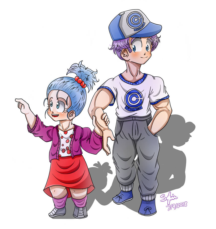 Trunks and Bulla by animeartforfun on DeviantArt