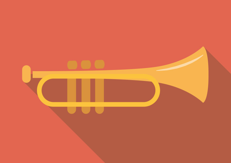 Flat-trumpet-icon