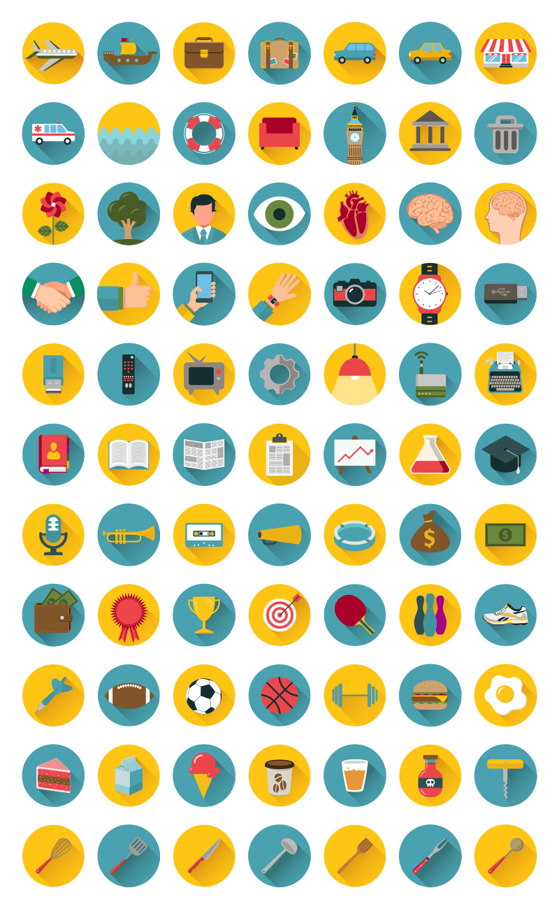 77 Flat Icons Bundle