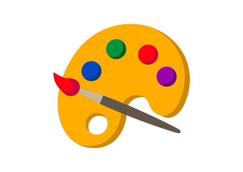 Art Palette With Paint Brush Flat Vector By Superawesomevectors On art-palette-with-paint-brush-flat-vector-by-superawesomevectors-on