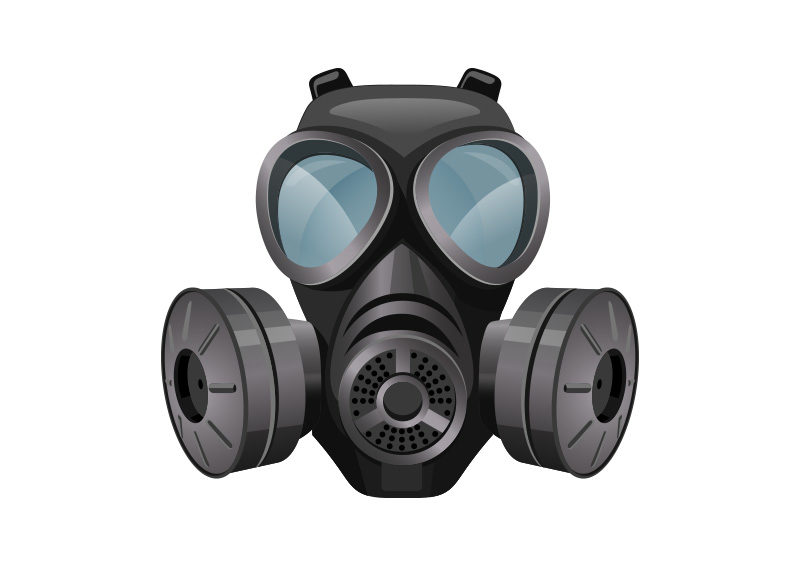 Gas Mask Free Vector Illustration